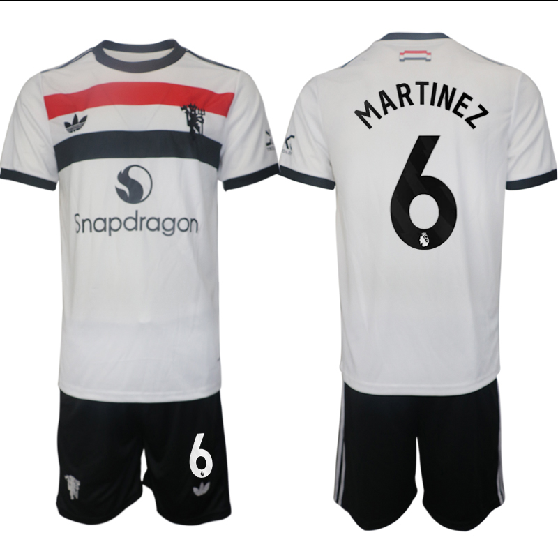 Men 2024-2025 Club Manchester United away white #6 Soccer Jersey->customized soccer jersey->Custom Jersey